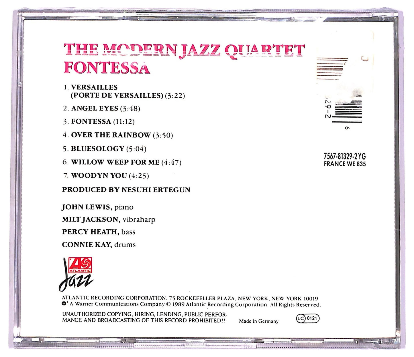 EBOND The Modern Jazz Quartet - Fontessa CD CD075134