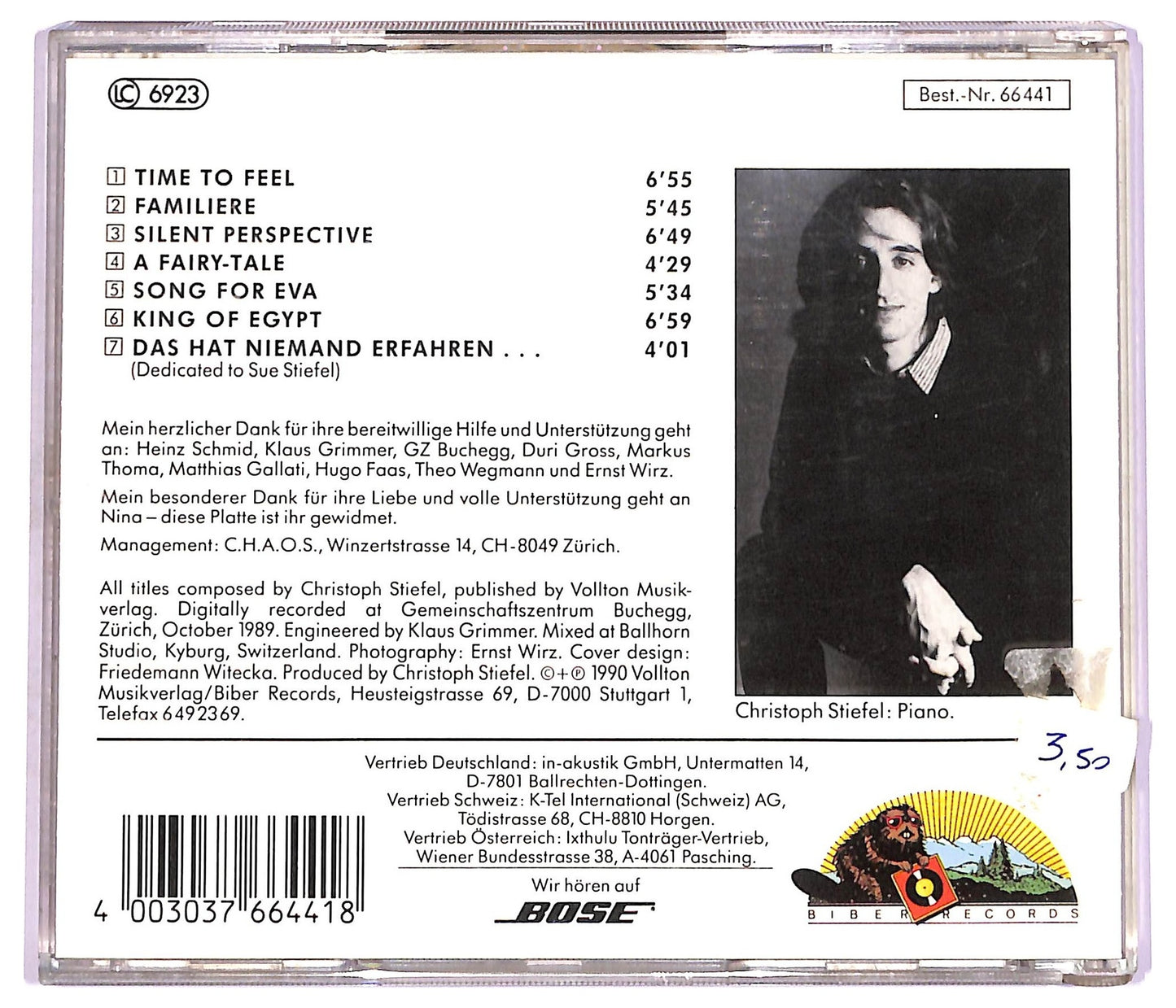 EBOND Christoph Stiefel - A Silent Perspective CD CD075145