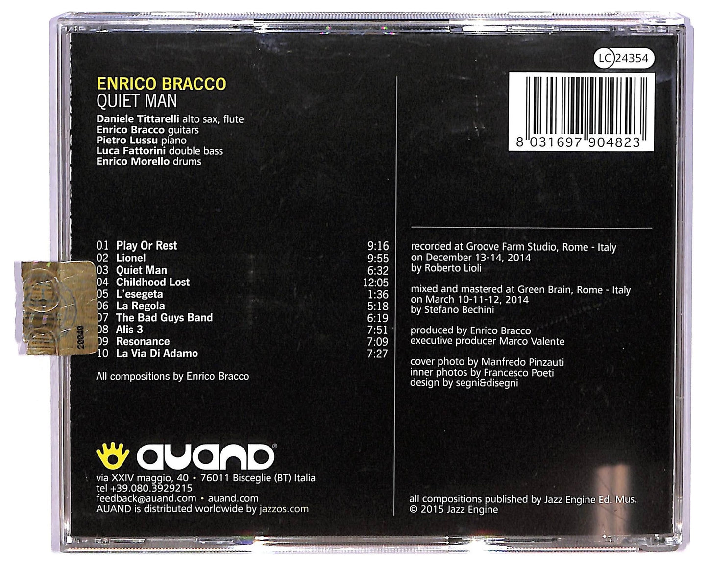 EBOND Enrico Bracco - Quiet Man CD CD075214