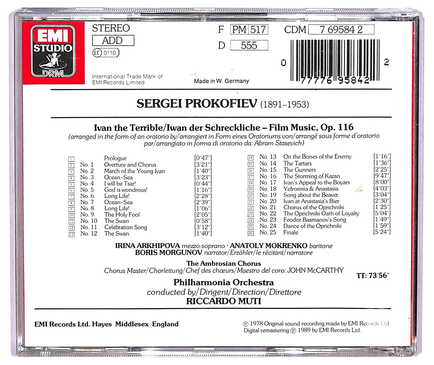 EBOND Prokofiev - Ivan The Terrible CD CD075219