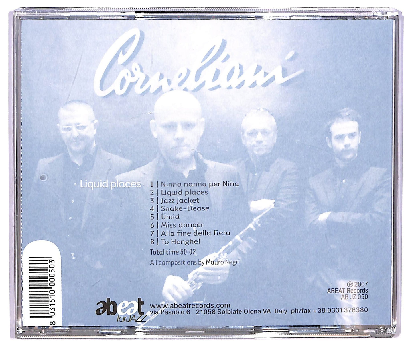 EBOND Mauro Negri Quartet - Liquid Places CD CD075230