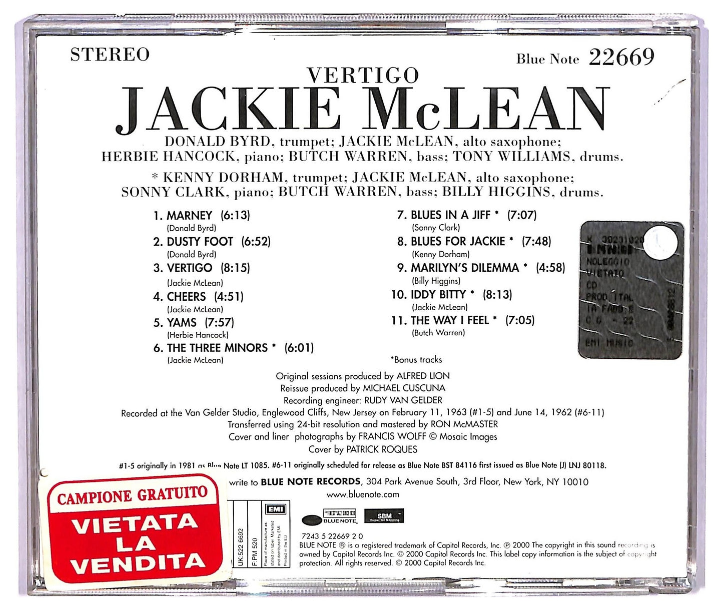 EBOND Jackie McLean - Vertigo CD CD075233