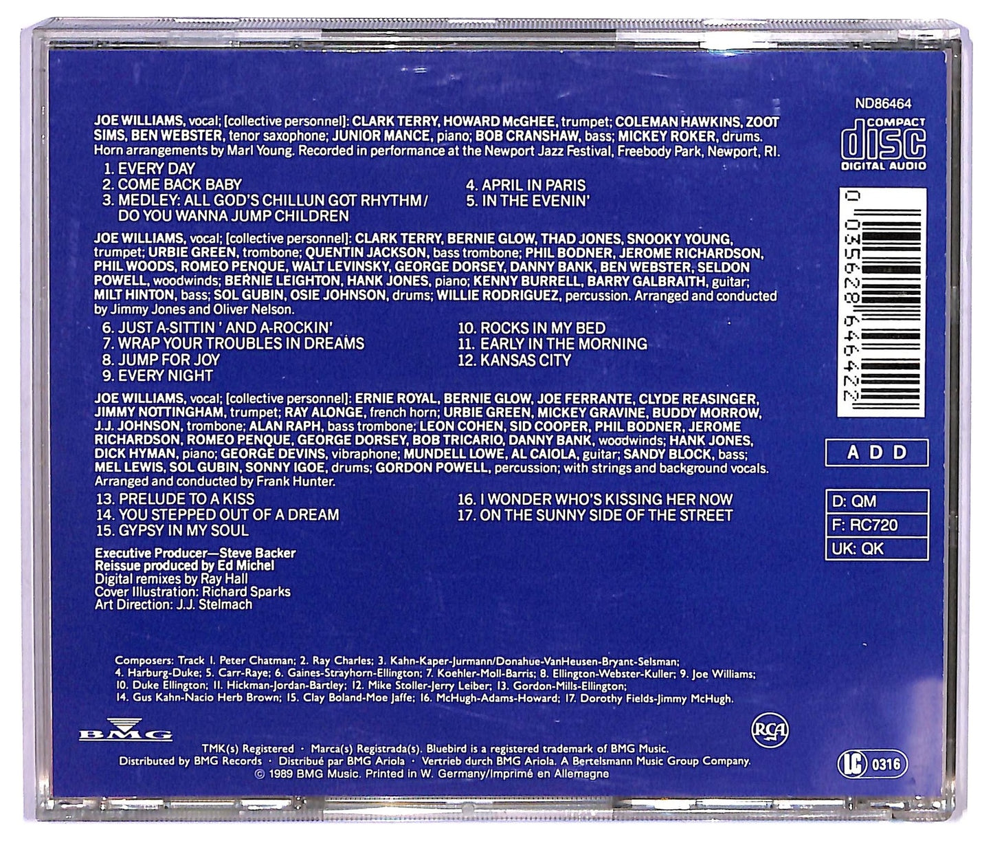 EBOND Joe Williams - The Overwhelming Joe Williams CD CD075322