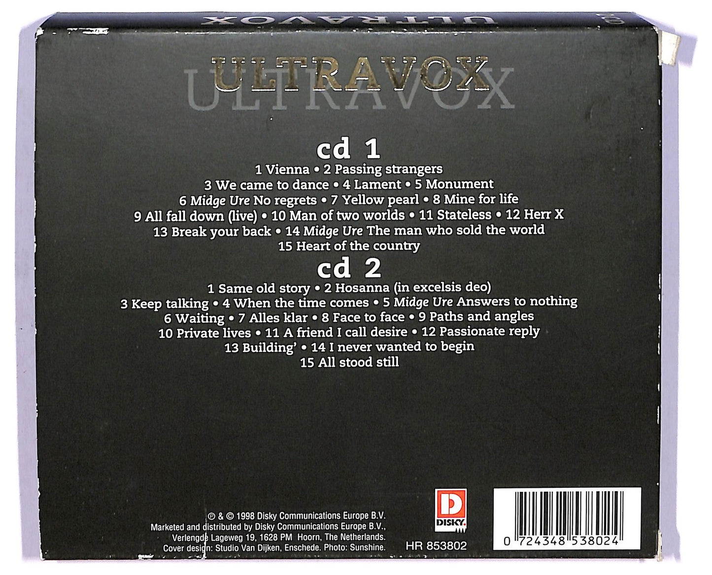 EBOND Ultravox - Original Gold CD CD075327