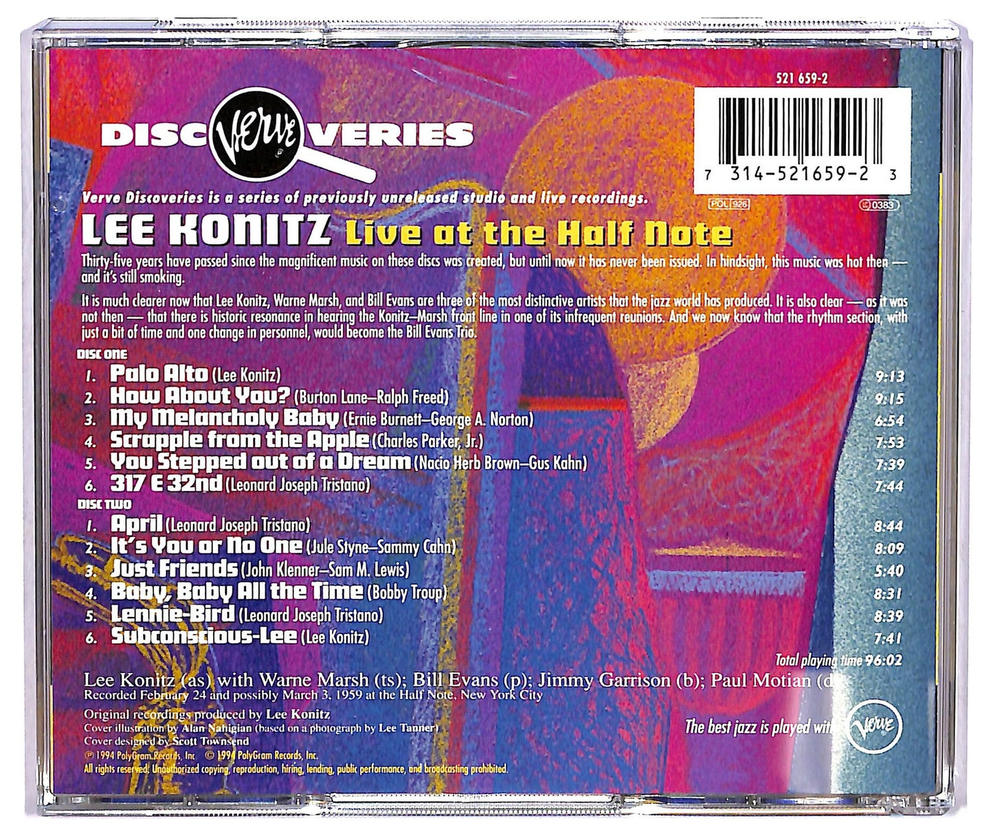 EBOND Lee Konitz - Live At The Half Note CD CD075419