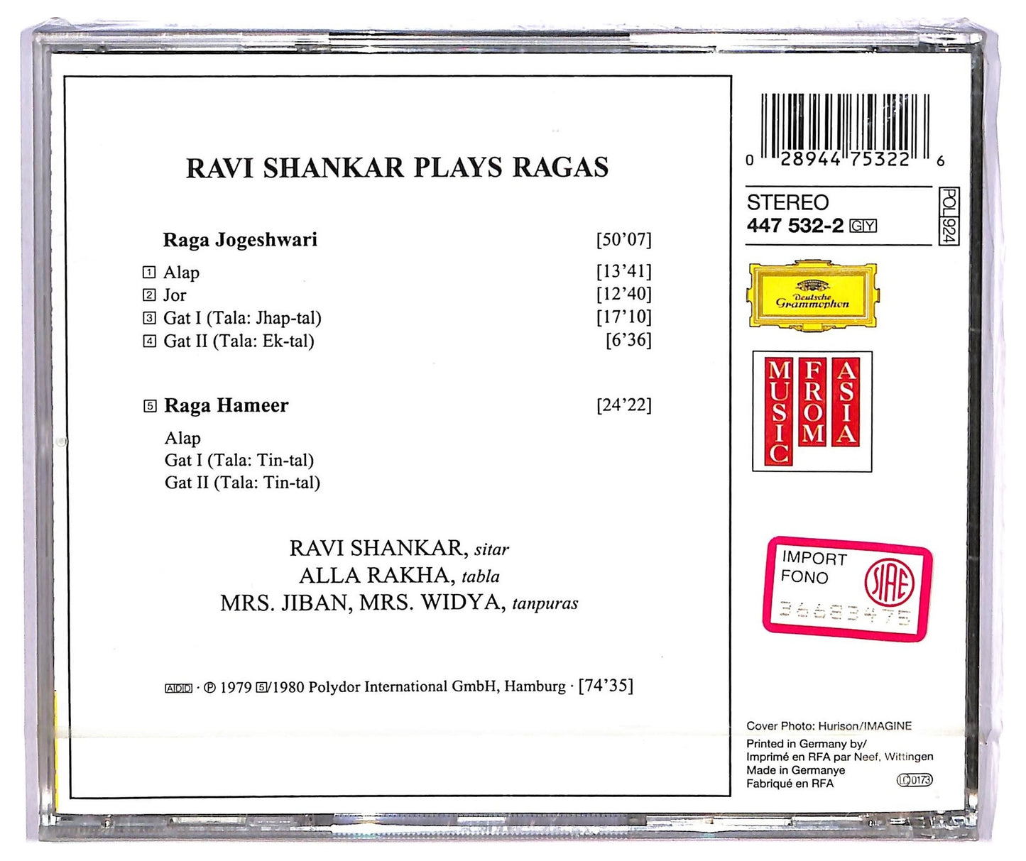 EBOND Ravi Shankar - The Spirit Of India - Ravi Shankar Plays Ragas CD CD075423