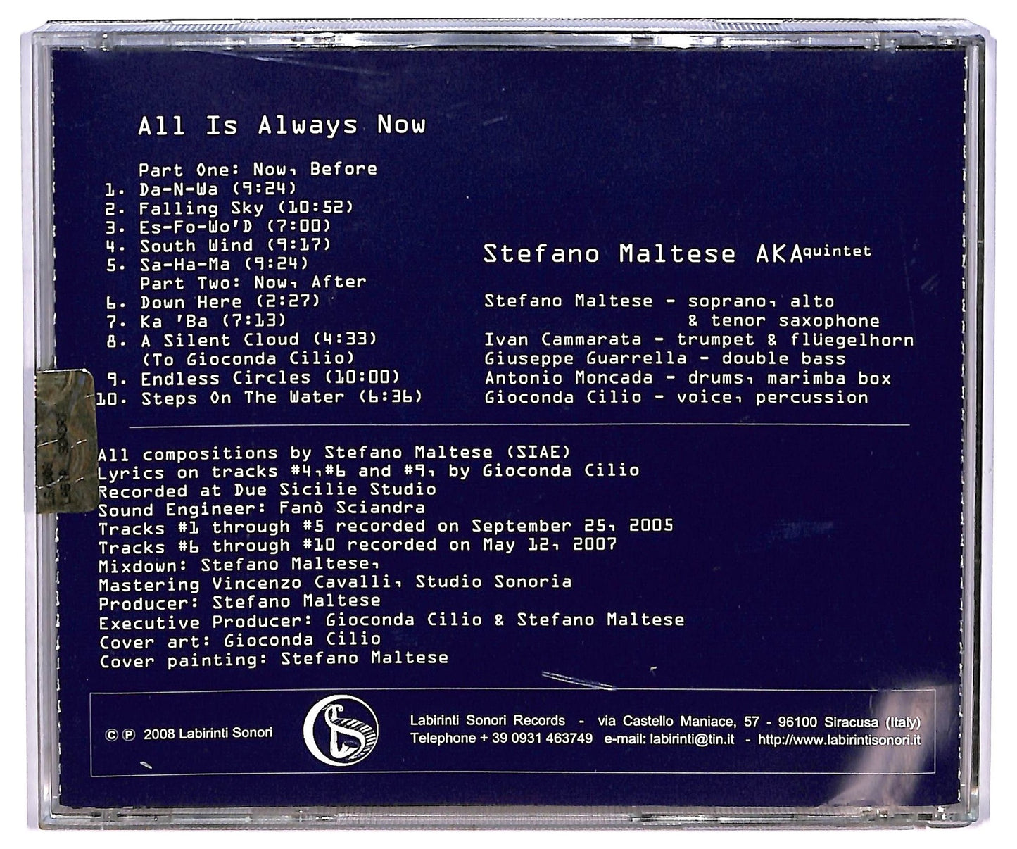 EBOND Stefano Maltese Aka Quintet - All Is Always Now CD CD075425