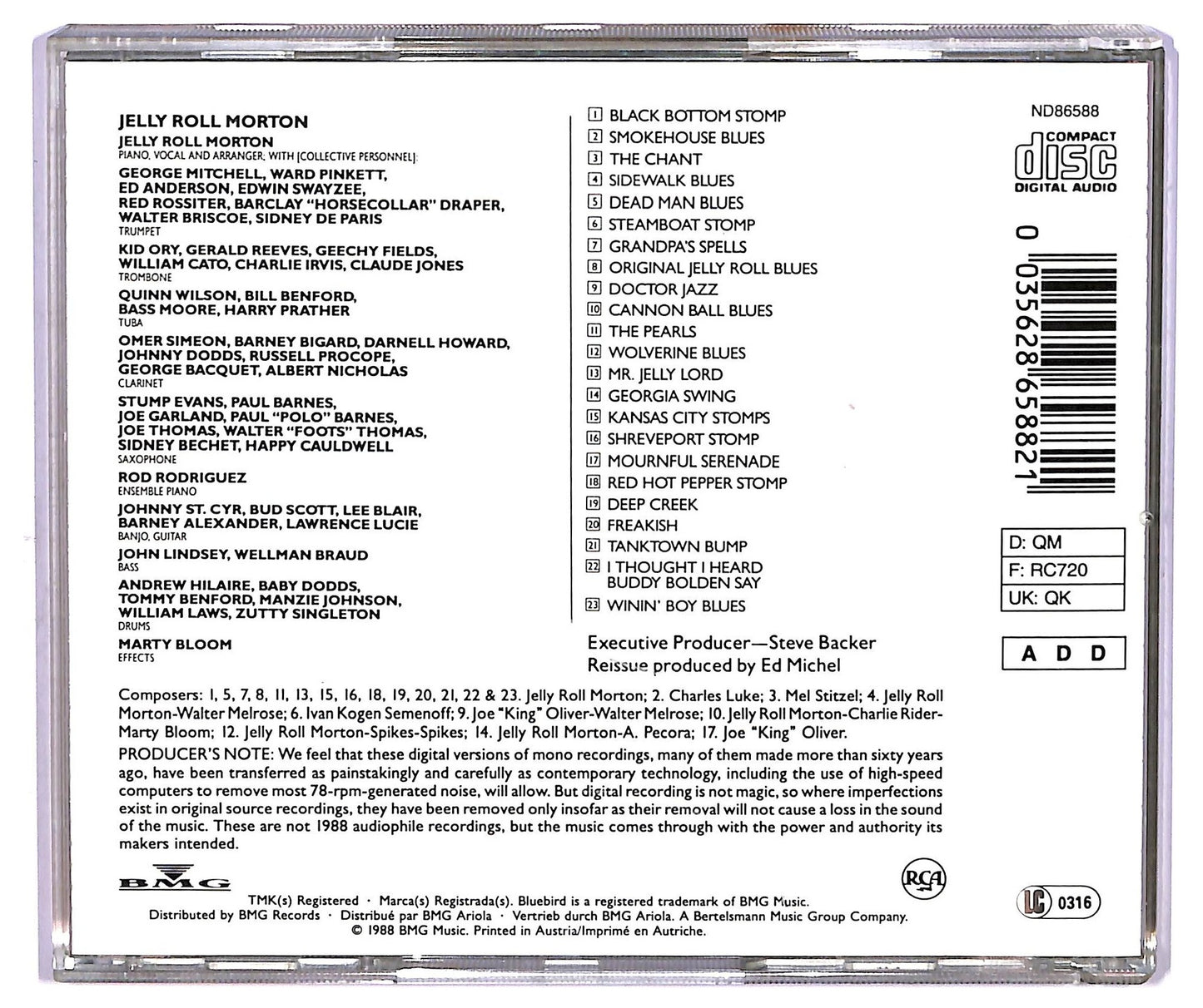 EBOND Jelly Roll Morton - The Pearls CD CD075623