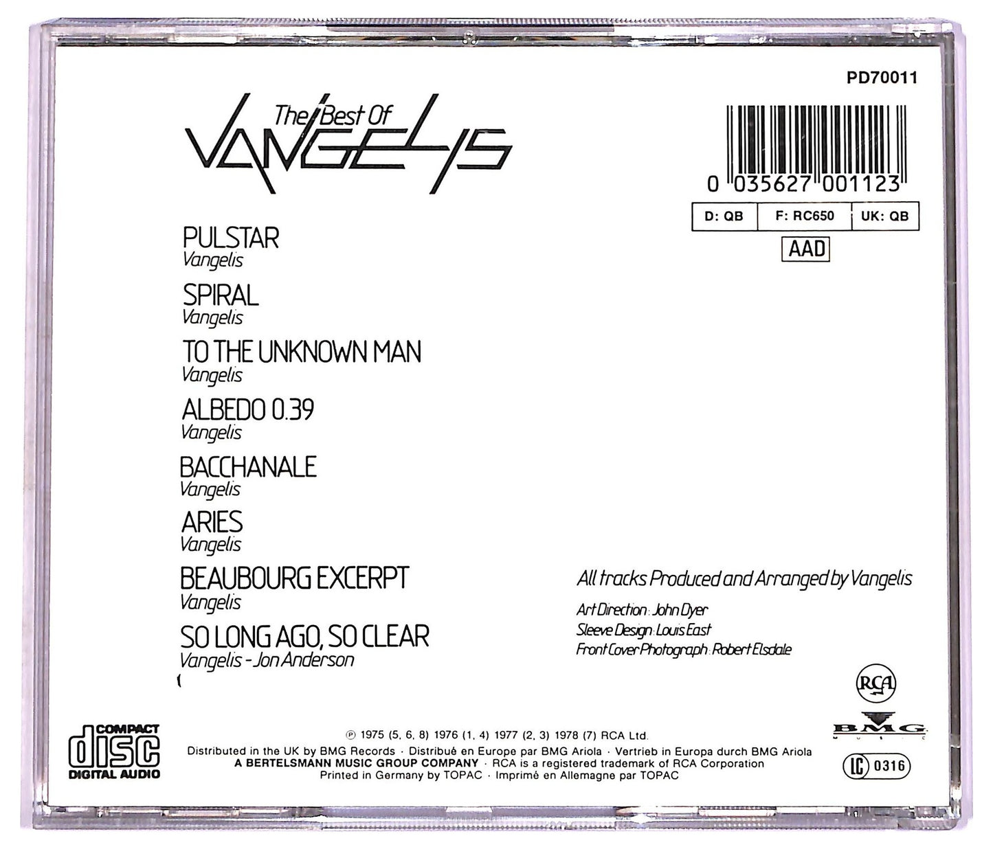 EBOND Vangelis - The Best Of Vangelis CD CD075811