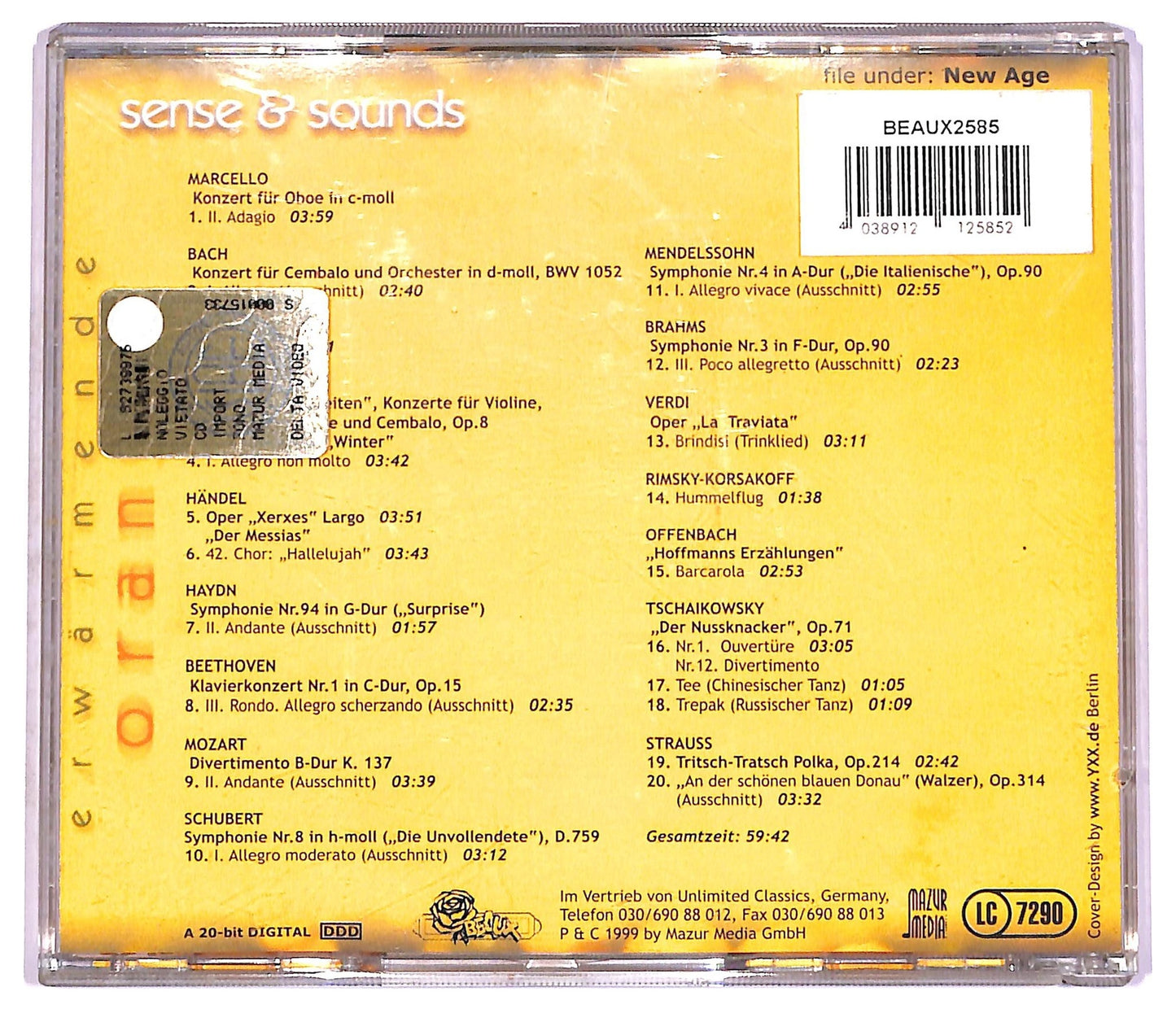 EBOND Various - Sense & sounds - erwarmende orange CD CD075843