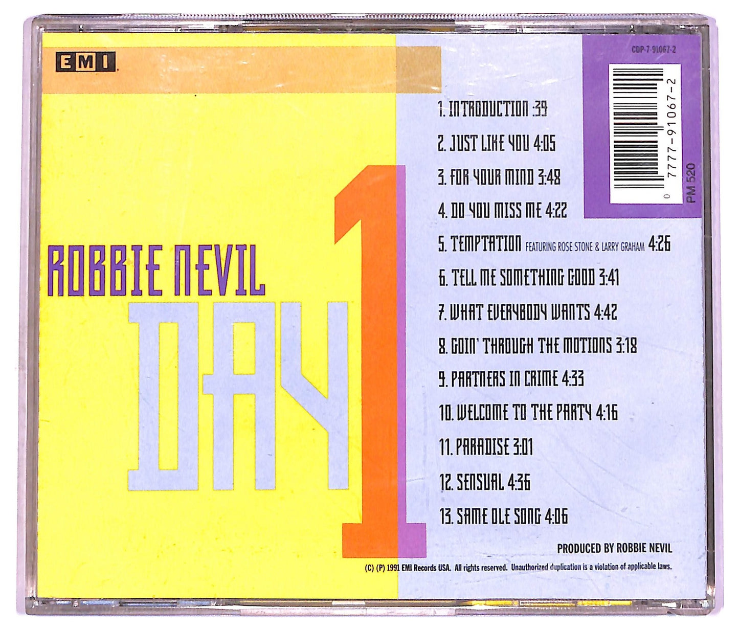 EBOND Robbie Nevil - Day 1 CD CD075940