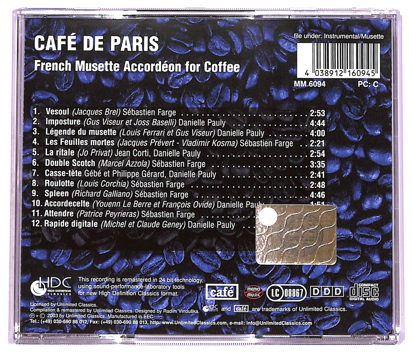 EBOND Various - Cafe de Paris CD CD076026