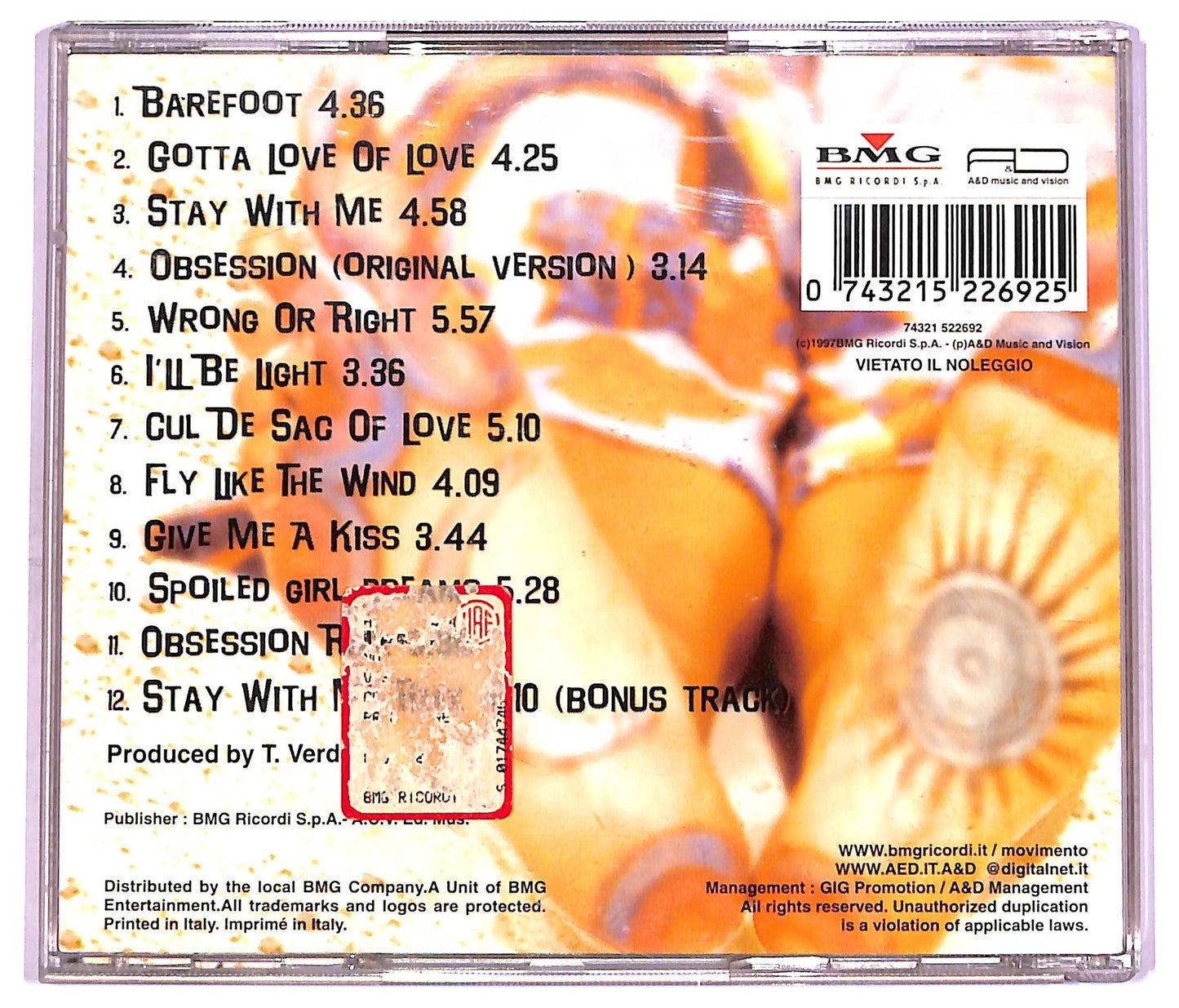 EBOND Chase - Barefoot CD CD076045