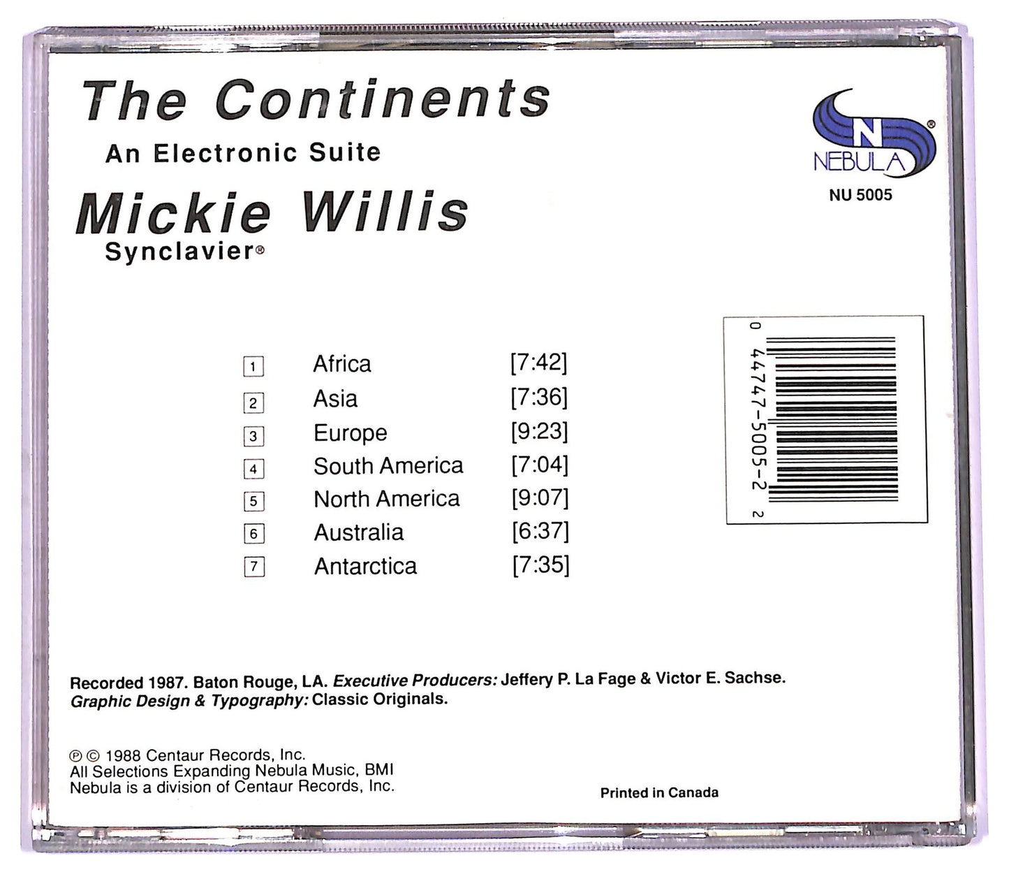 EBOND Mickie Willis - The Continents CD CD076235