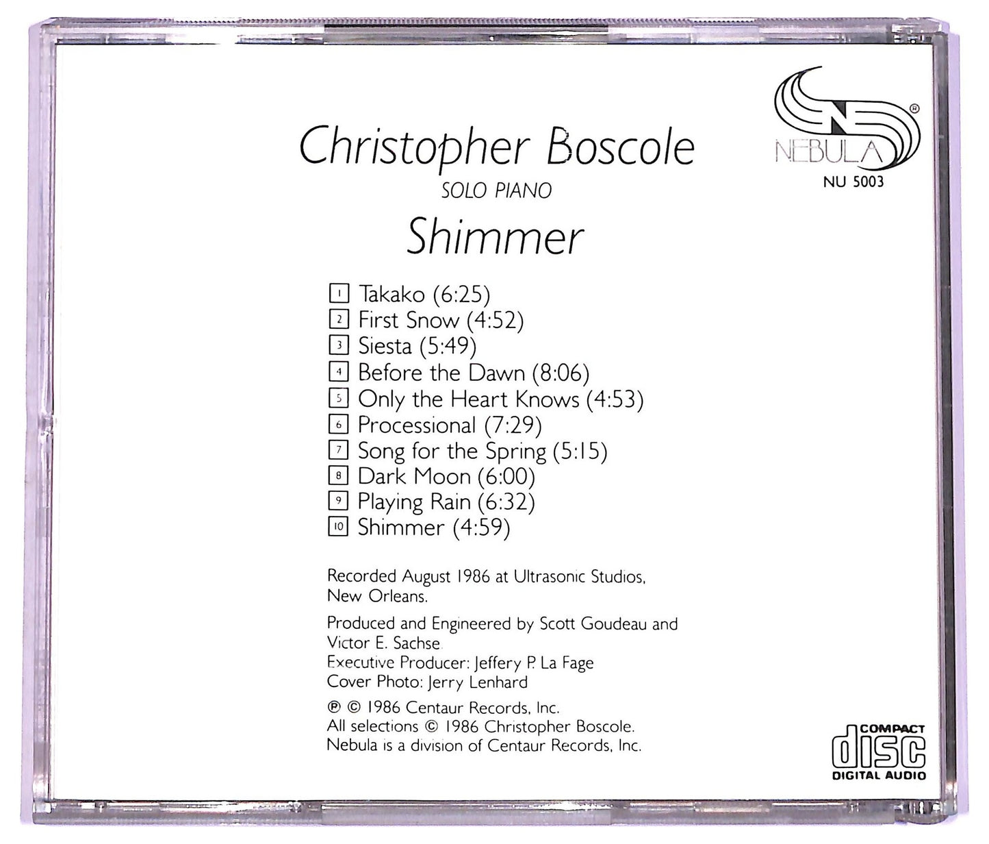 EBOND Christopher Boscole - Shimmer CD CD076345