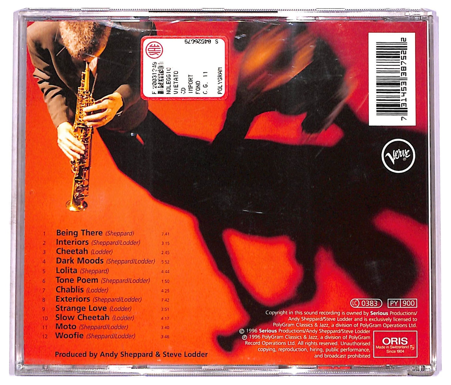 EBOND Andy Sheppard , Steve Lodder - Moving Image CD CD076432