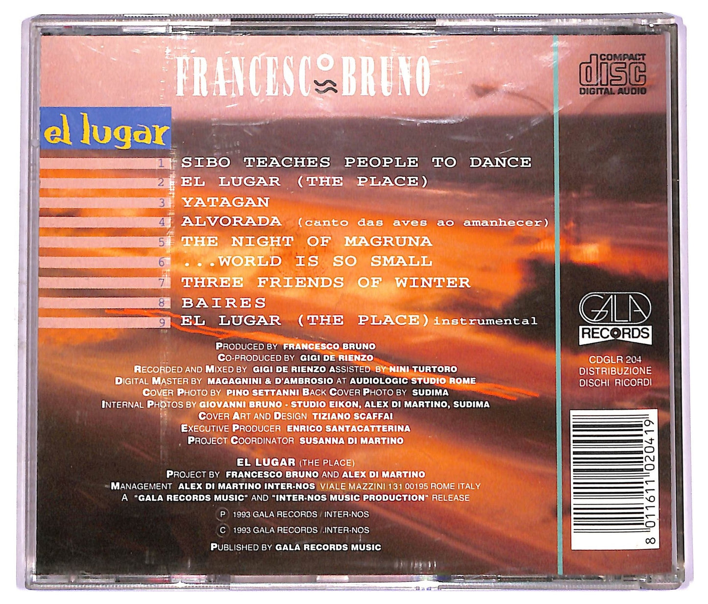 EBOND Francesco Bruno - El Lugar CD CD076443