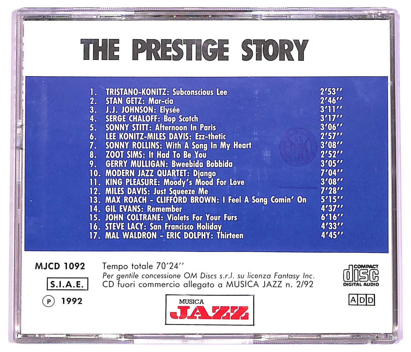 EBOND Various - The Prestige Story CD CD076532