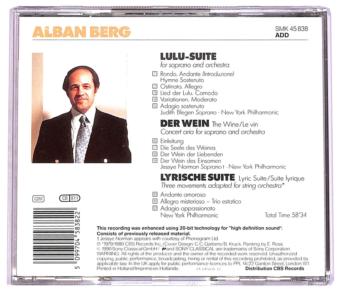 EBOND Berg - Lulu Suite Der Wein Lyric Suite CD CD076632
