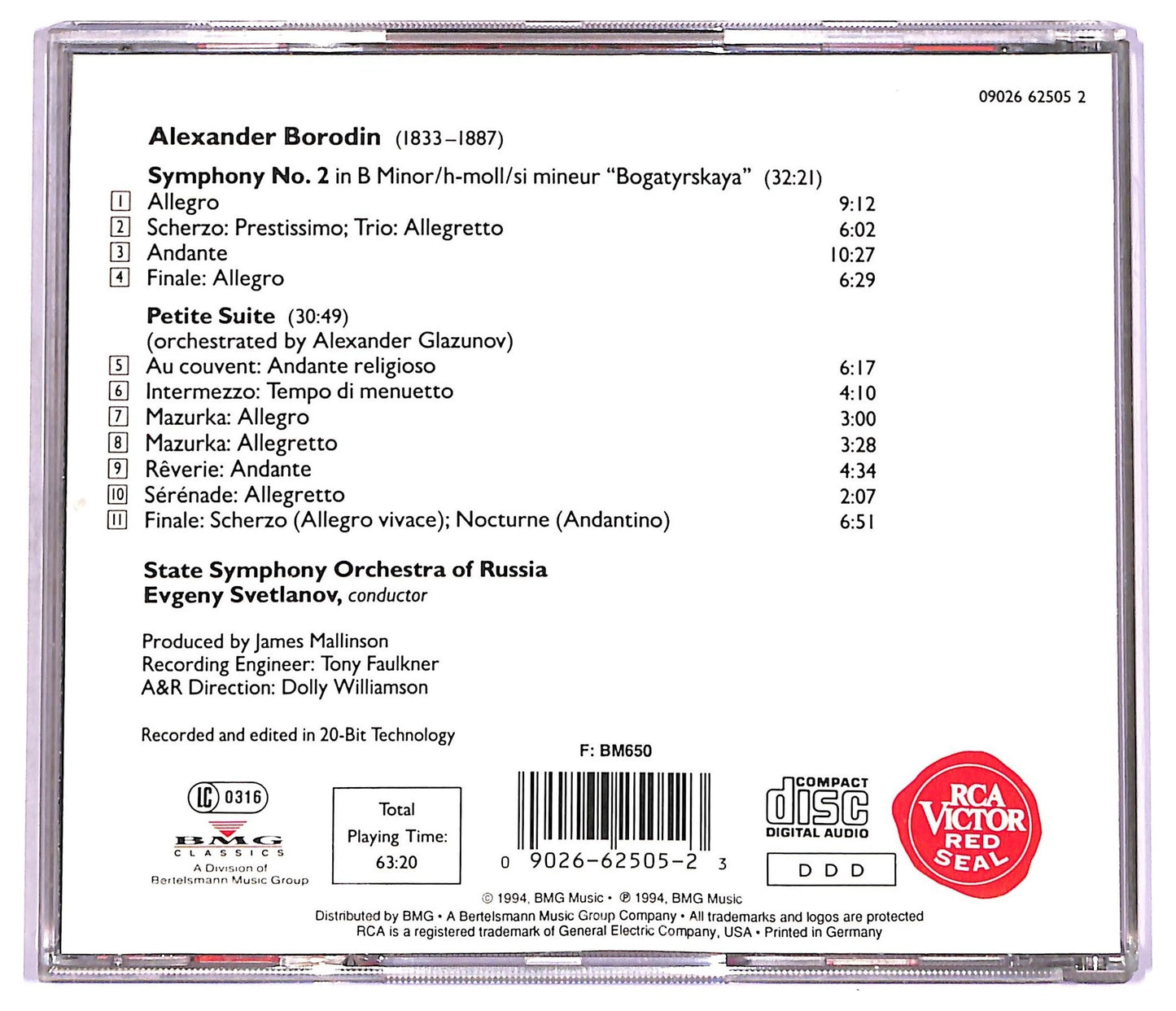 EBOND Borodin - Symphony No. 2 Petite Suite Russian 5 Vol 2 CD CD076704