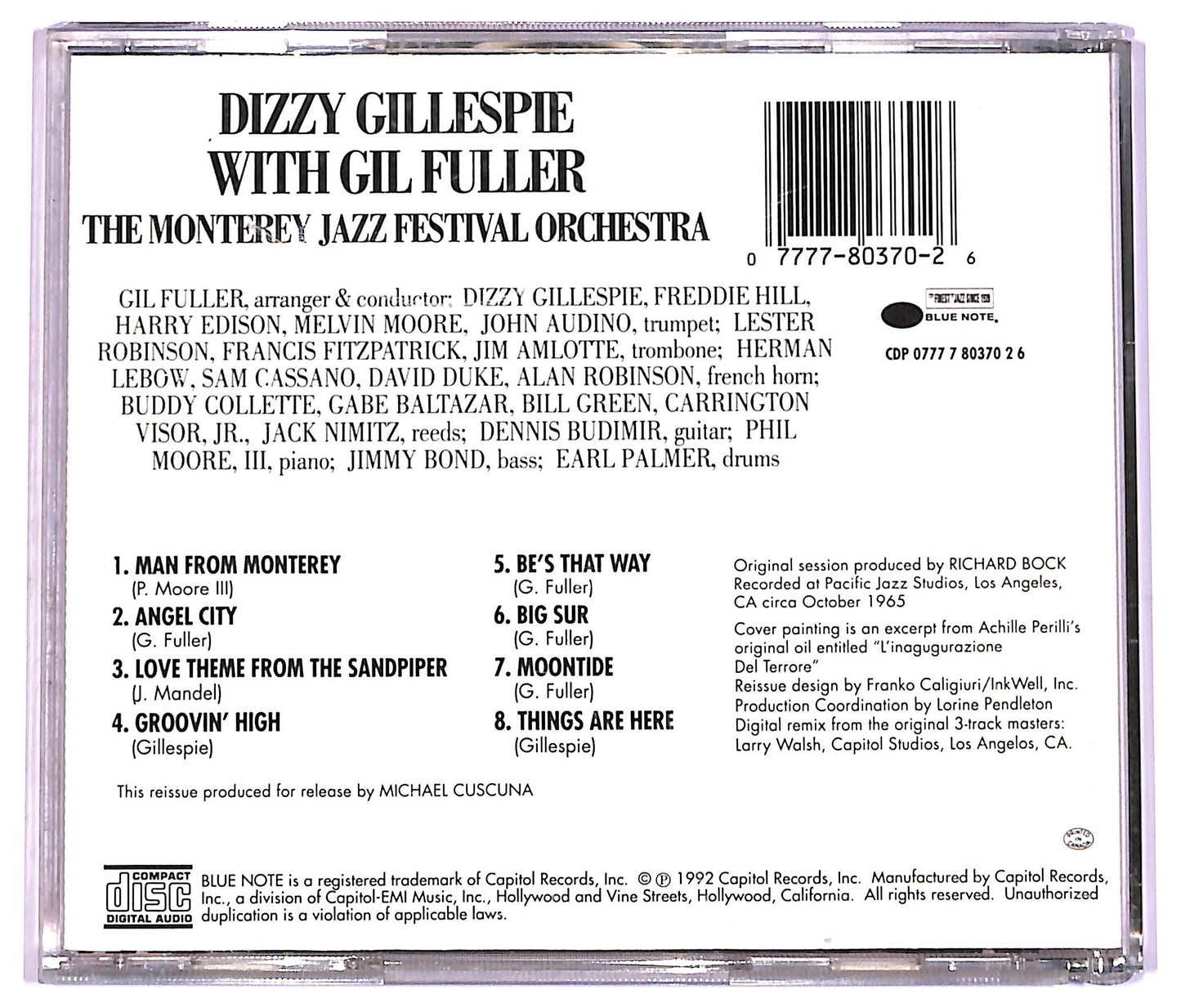EBOND Dizzy Gillespie With Gil Fuller - The Monterey Jazz Festival Orchestra CD CD076706