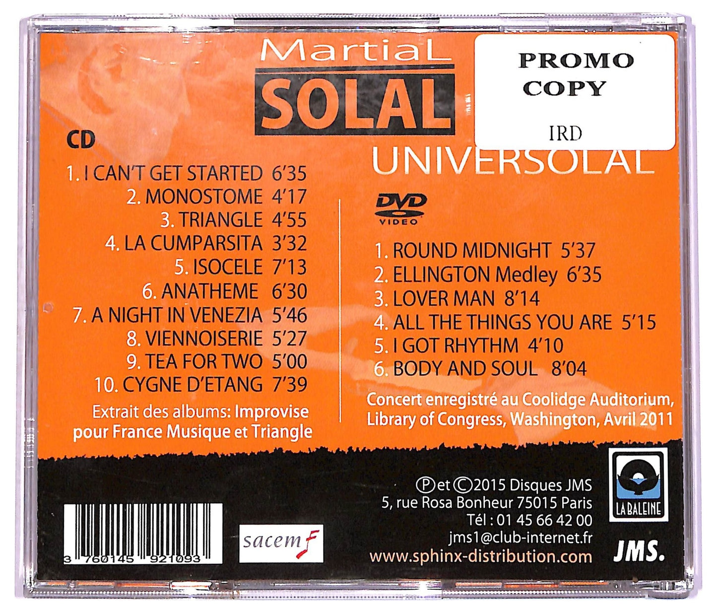 EBOND Martial Solal - Universolal + DVD CD CD076708