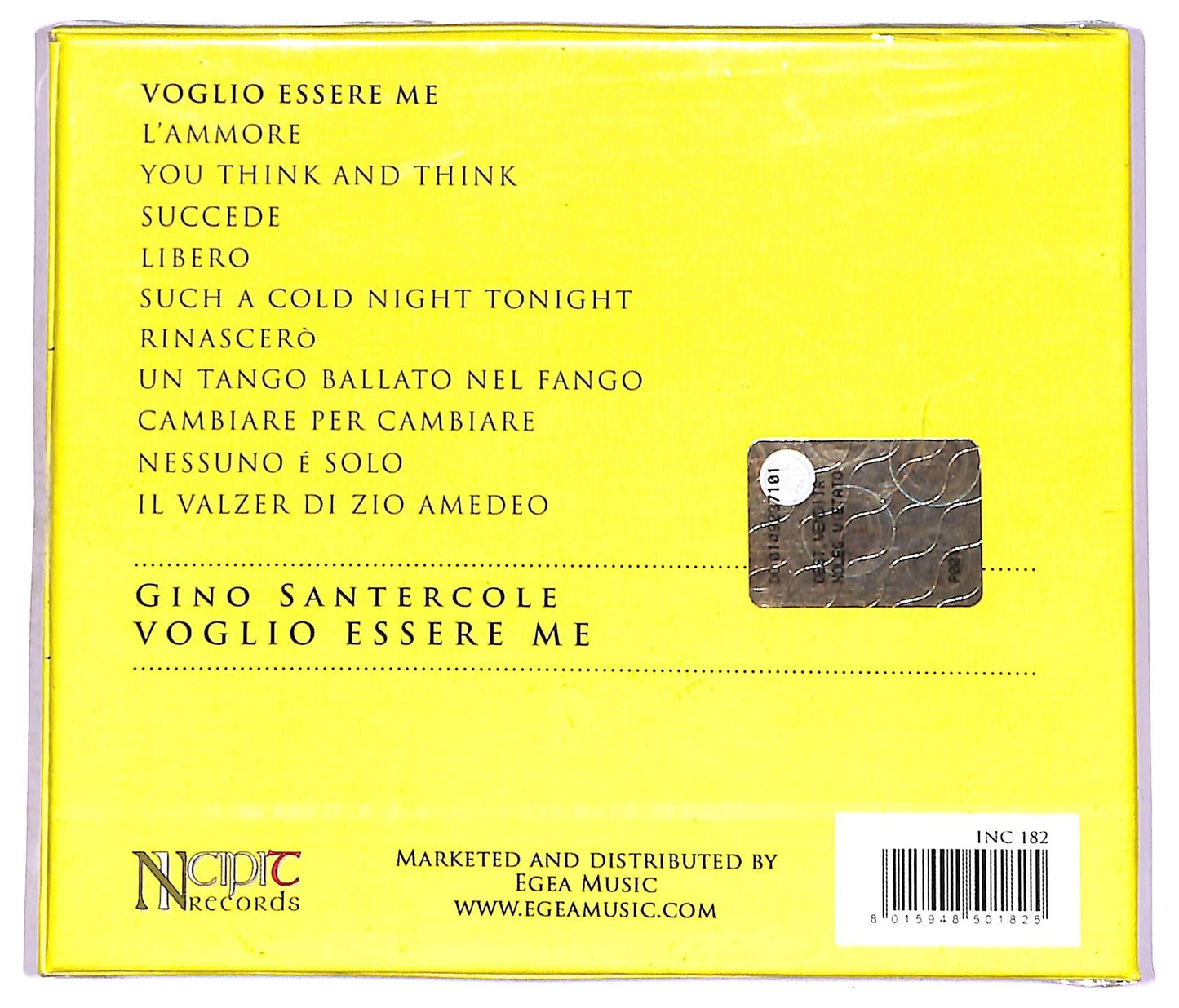 EBOND Gino Santercole - Voglio Essere Me CD CD076746