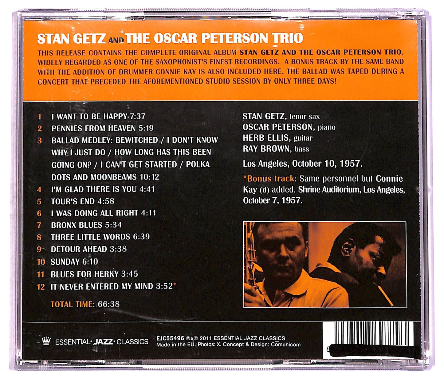 EBOND Stan Getz And The Oscar Peterson Trio - Stan Getz And The Oscar Peterson Trio CD CD076852