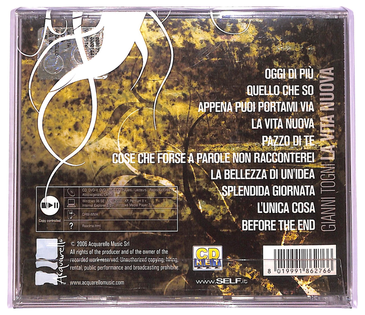 EBOND Gianni Togni - La Vita Nuova CD CD076861