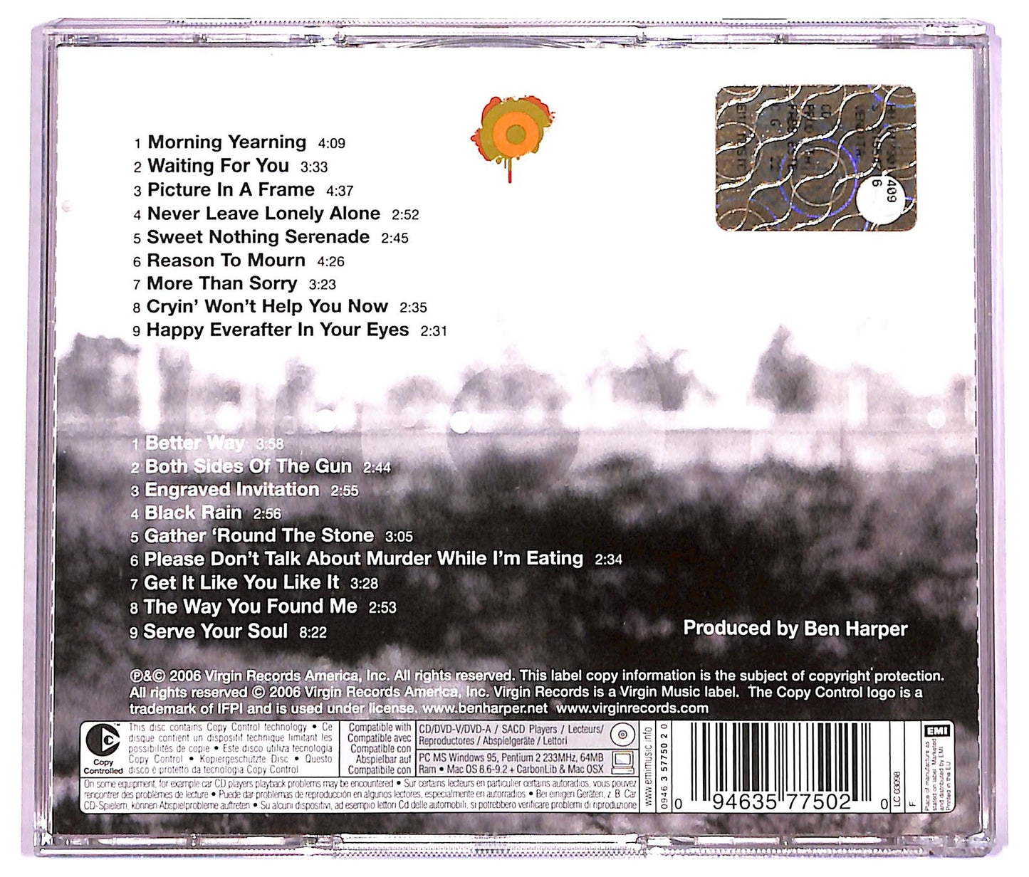 EBOND Ben Harper - Both Sides Of The Gun CD CD077048