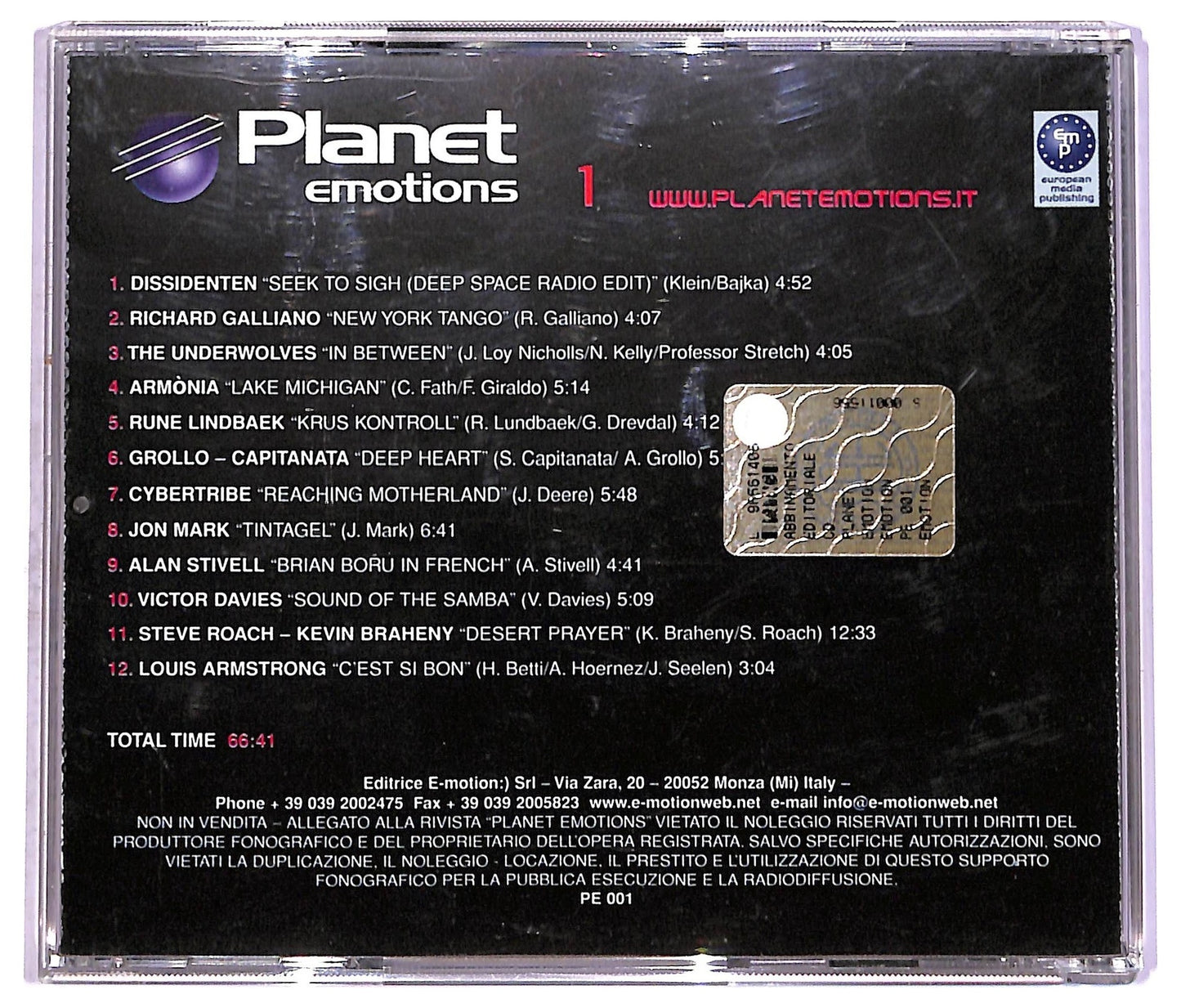 EBOND Various - Planet Emotions 1 - Top Quality Music - Special Selection CD CD077101