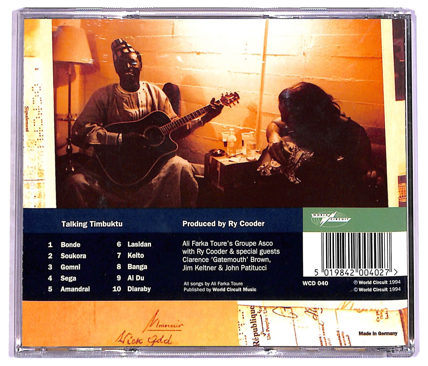 EBOND Ali Farka Toure With Ry Cooder - Talking Timbuktu CD CD077240
