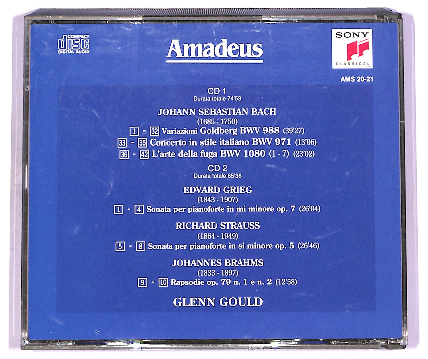 EBOND Glenn Gould - Bach Grieg R. Strauss Brahms CD CD077331