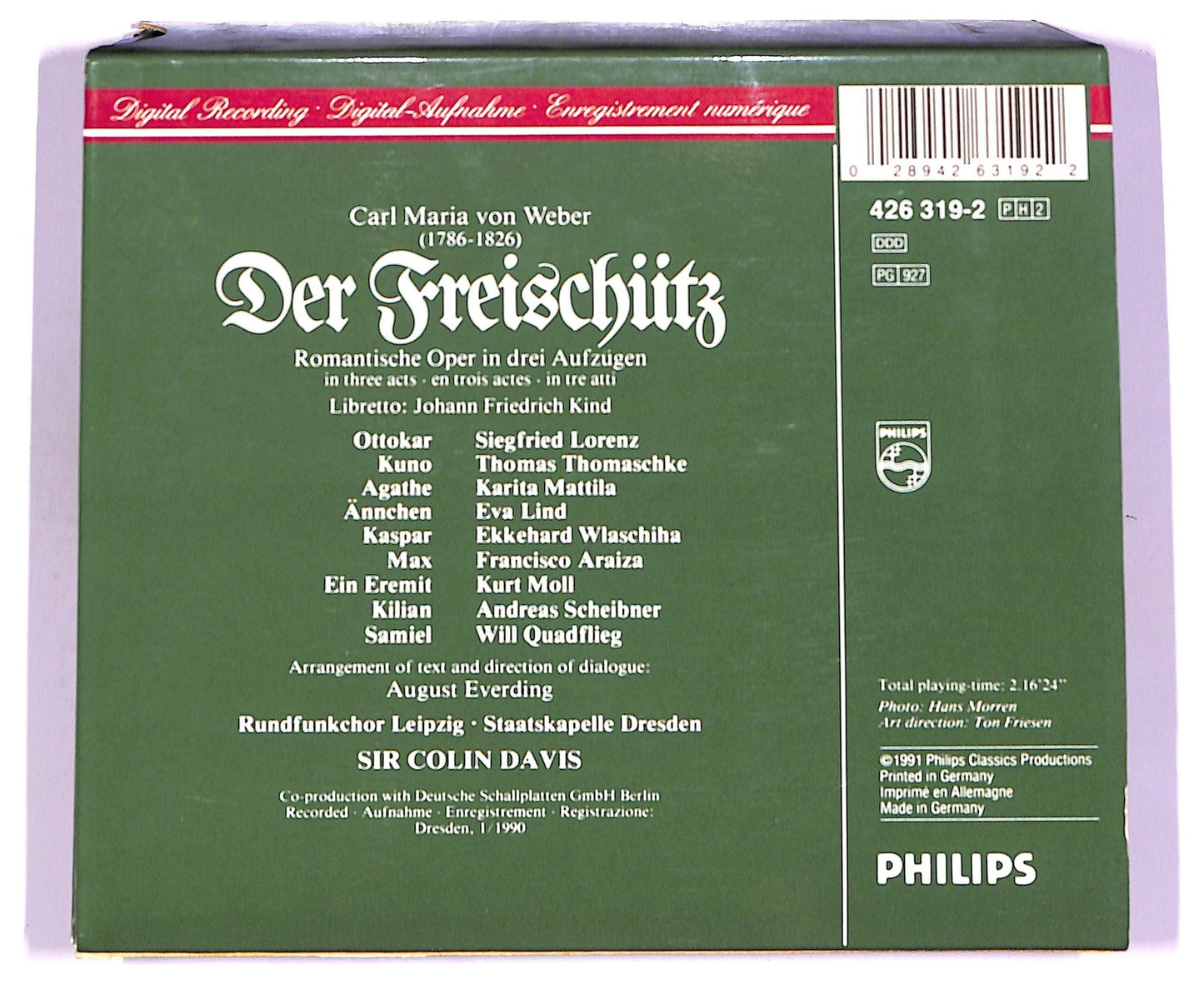 EBOND Carl Maria von Weber - Der Freischutz CD CD077436