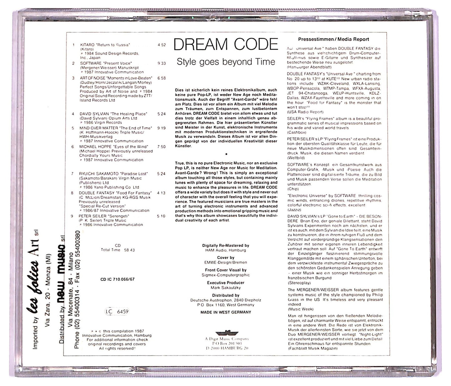 EBOND Various - Dream Code CD CD077450
