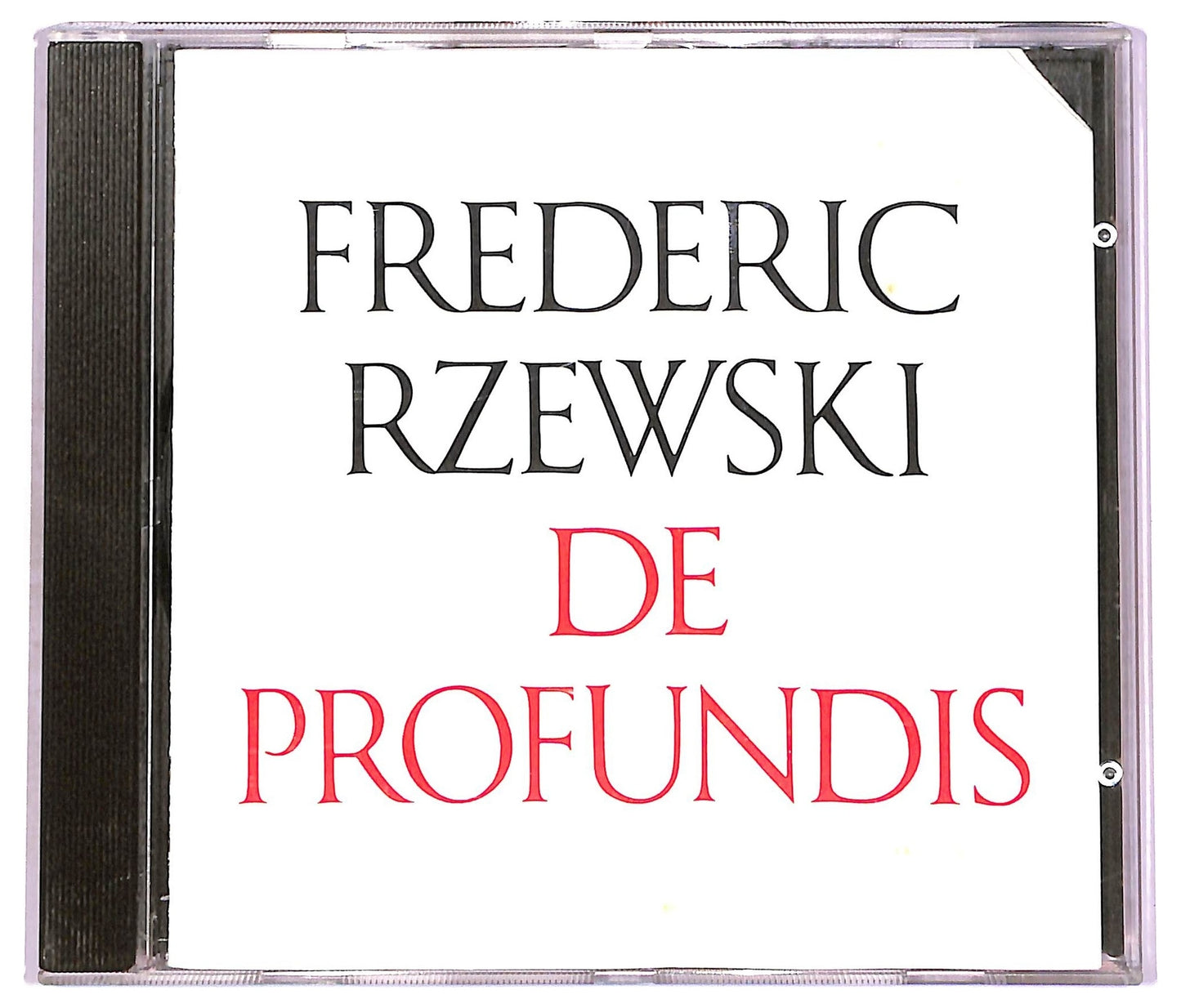 EBOND Frederic Rzewski - De Profundis CD CD077738