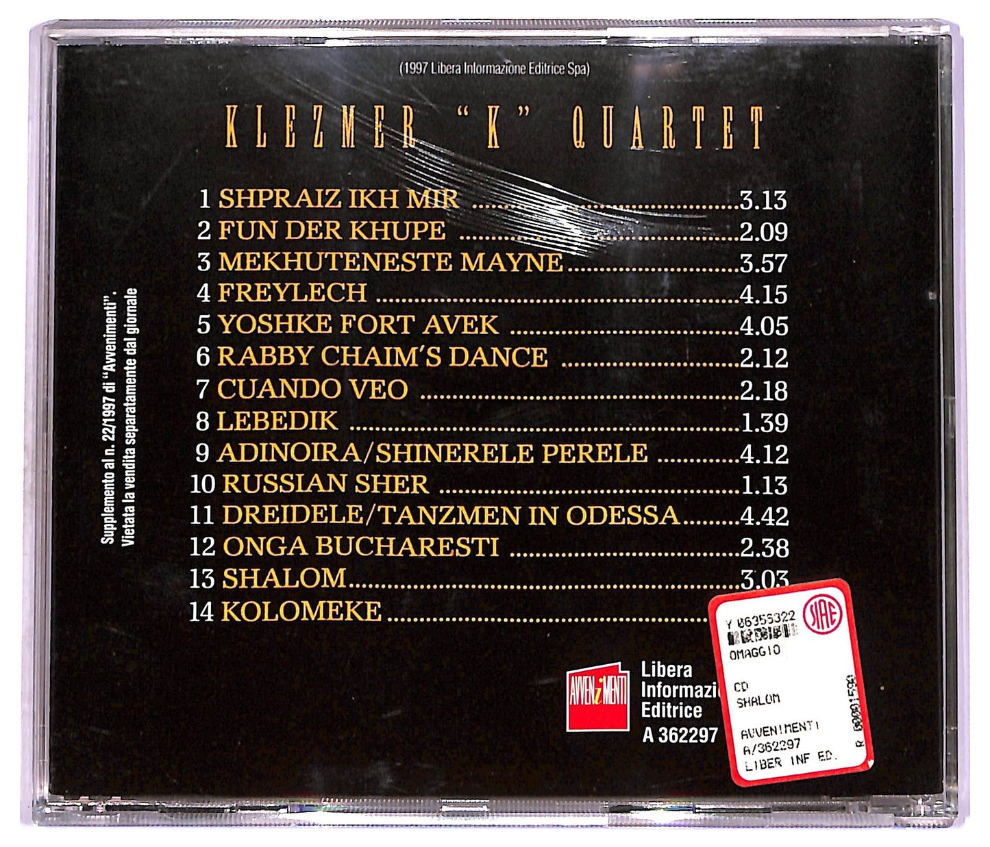EBOND Klezmer K Quartet - Shalom CD CD077821