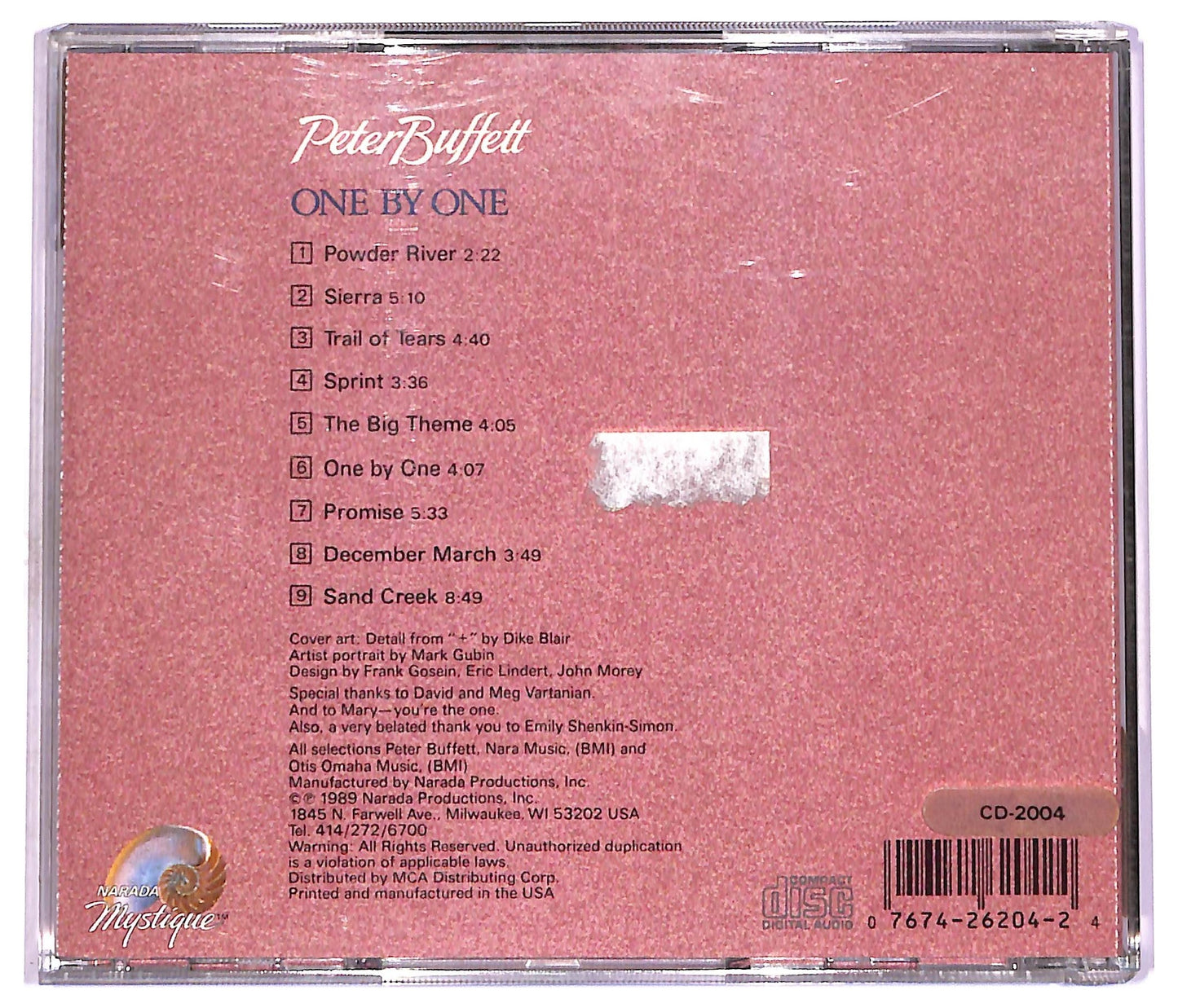 EBOND Peter Buffett - One By One CD CD077959