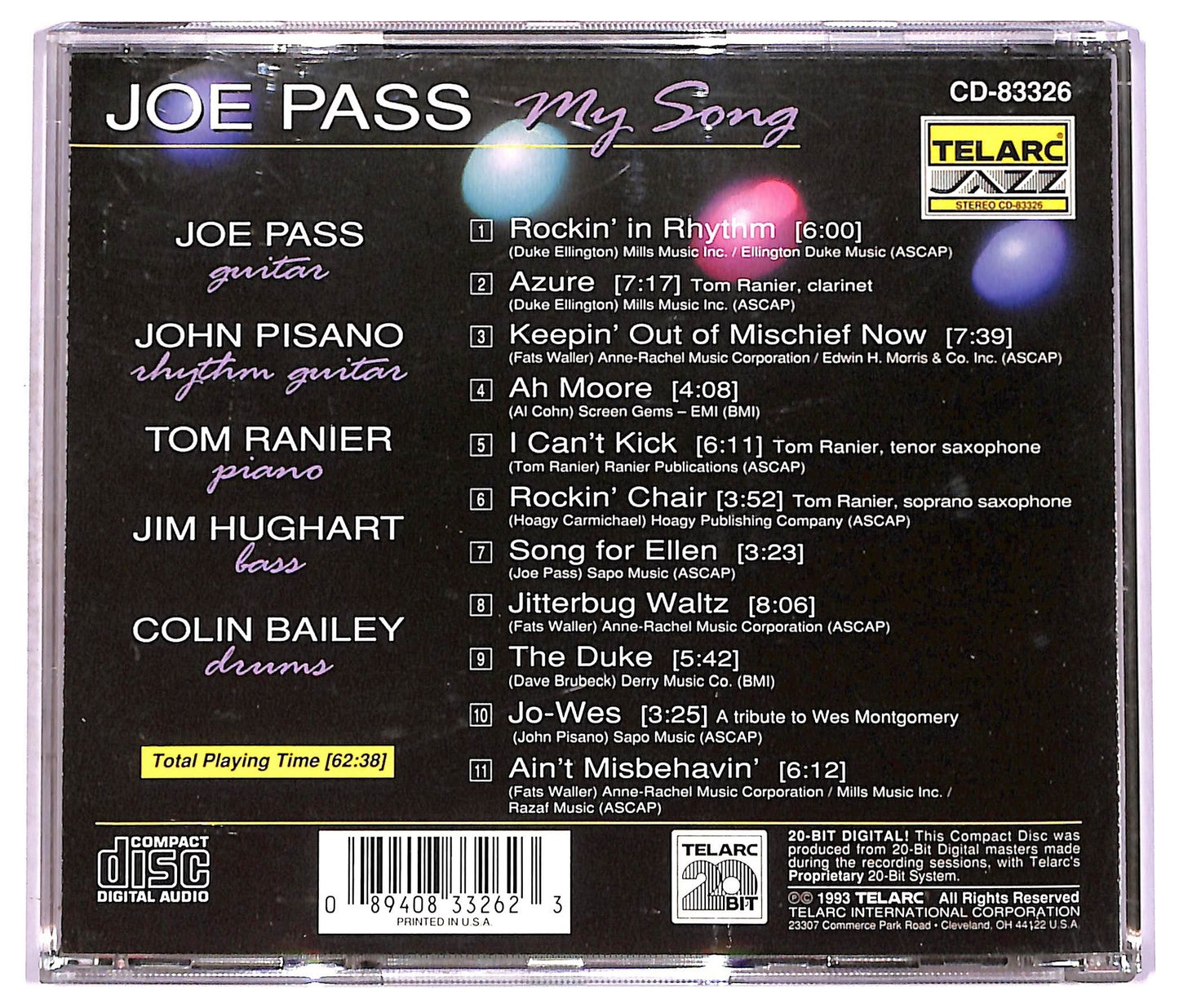 EBOND Joe Pass - My Song CD CD078024