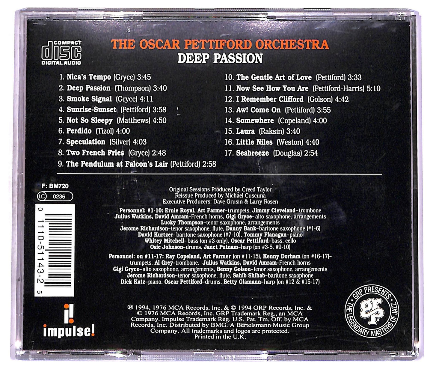 EBOND The Oscar Pettiford Orchestra - Deep Passion CD CD078102