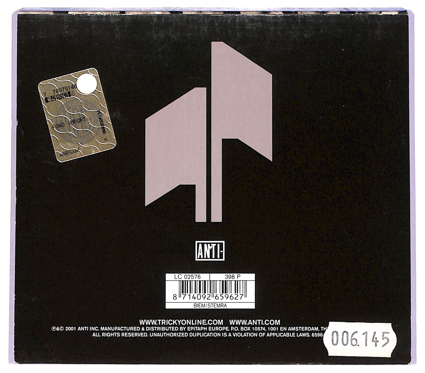 EBOND Tricky - Blowback CD CD078232