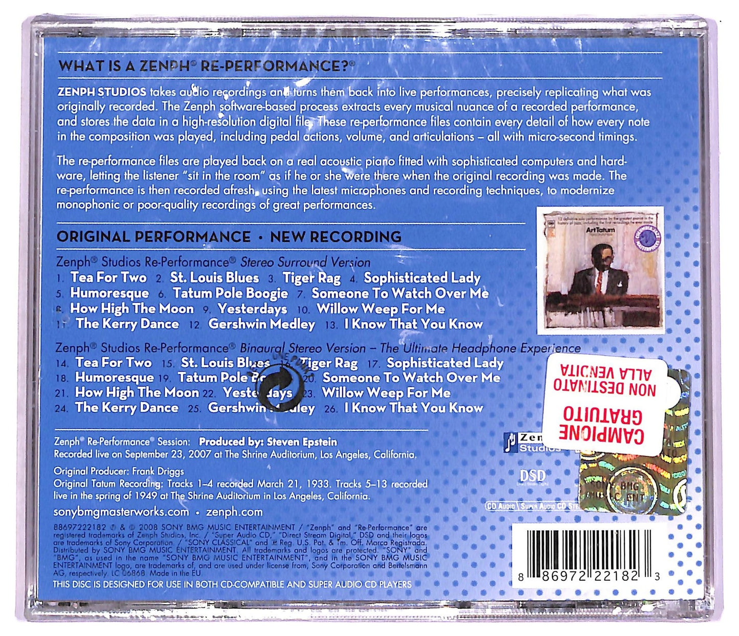 EBOND Art Tatum - Piano Starts Here - Live At The Shrine CD CD078365