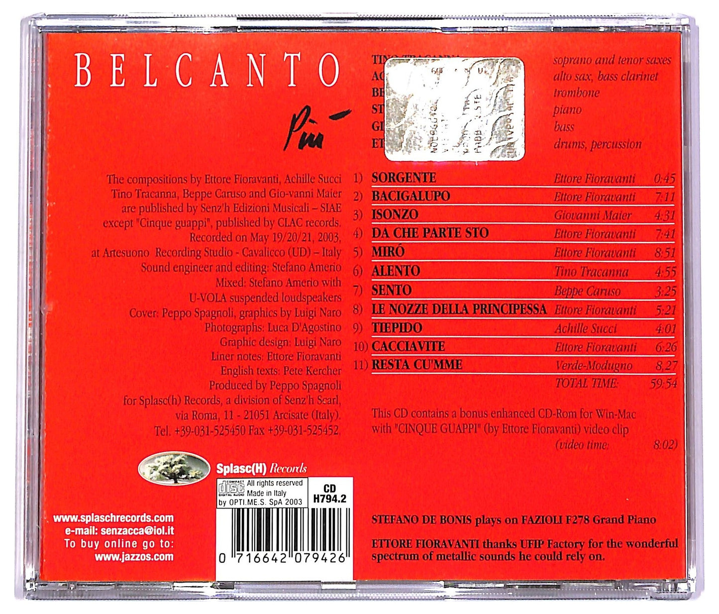 EBOND Belcanto - Piu CD CD078439