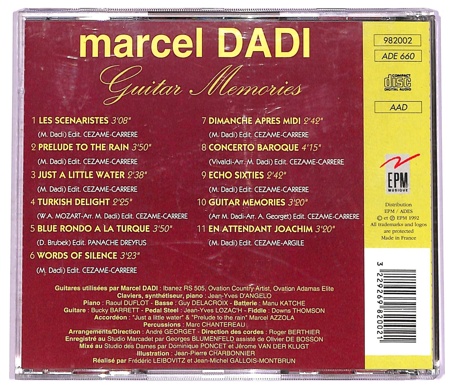 EBOND Marcel Dadi - Guitar Memories CD CD078632