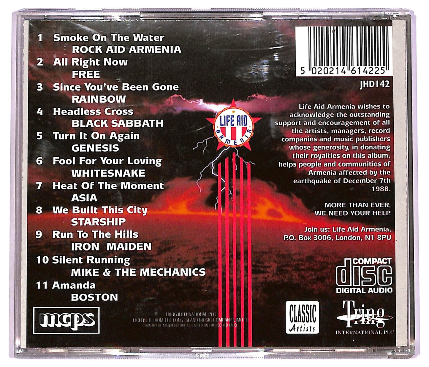 EBOND Various - Rock Classics (The Earthquake Album) CD CD078658