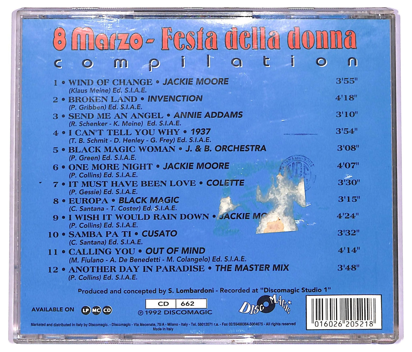 EBOND Various - 8 Marzo: Festa Della Donna Compilation CD CD078718