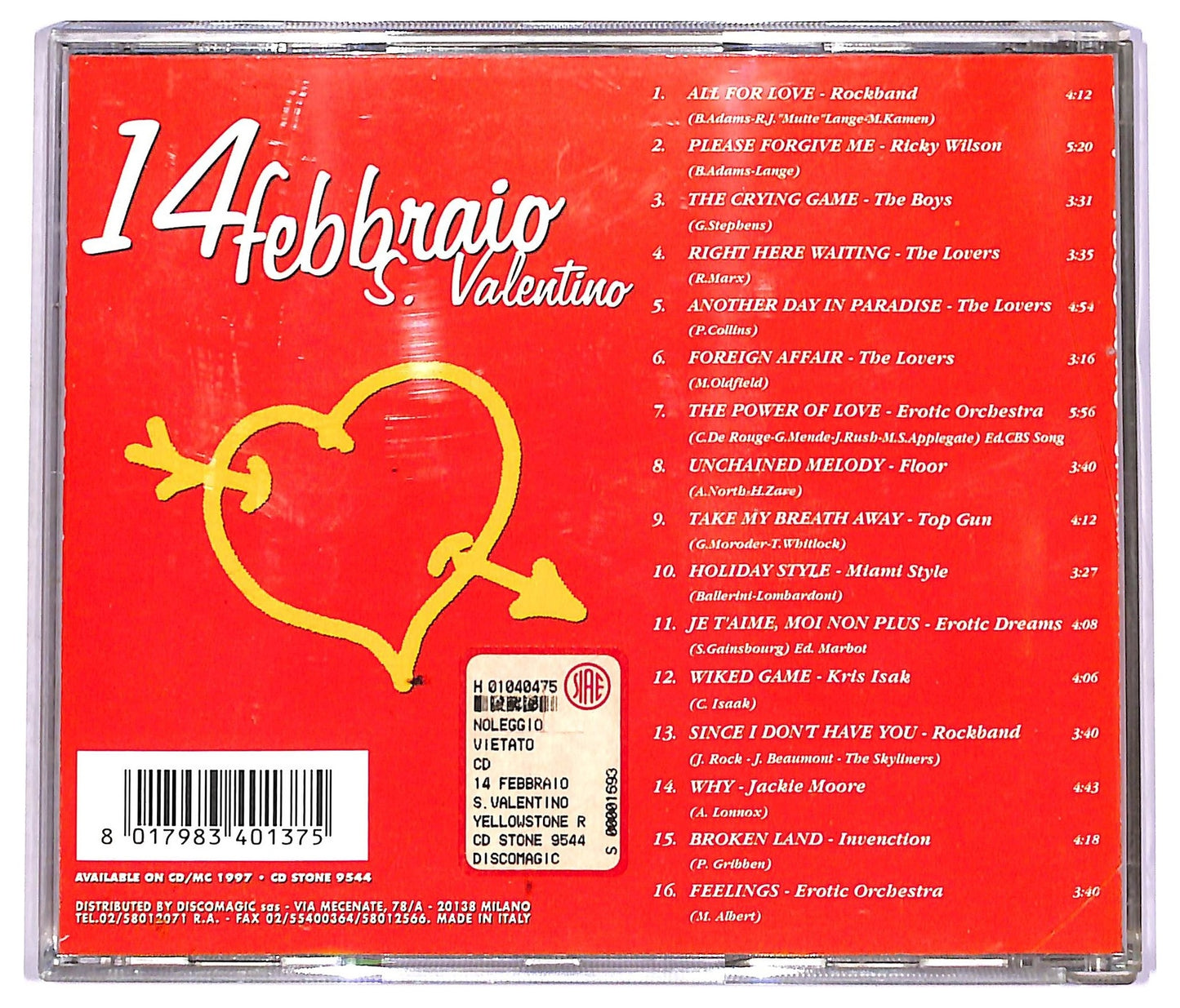 EBOND Various - 14 Febbraio S. Valentino Compilation CD CD078730