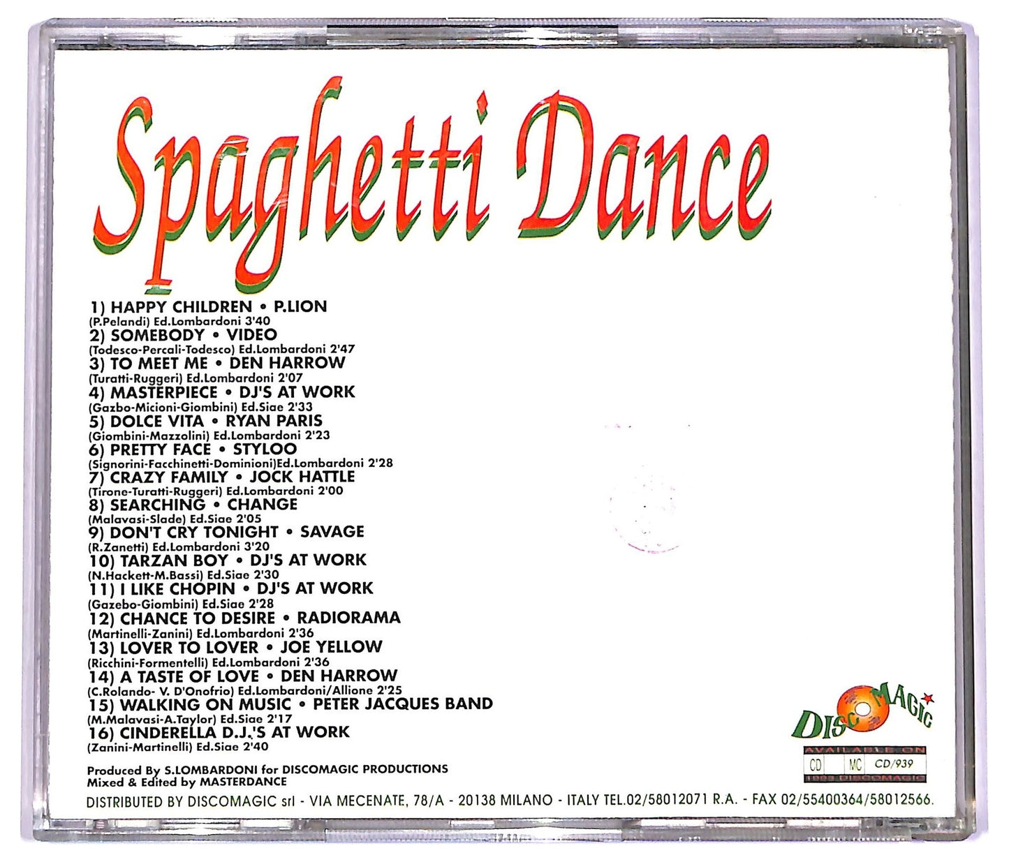 EBOND Various - Spaghetti Dance CD CD078736
