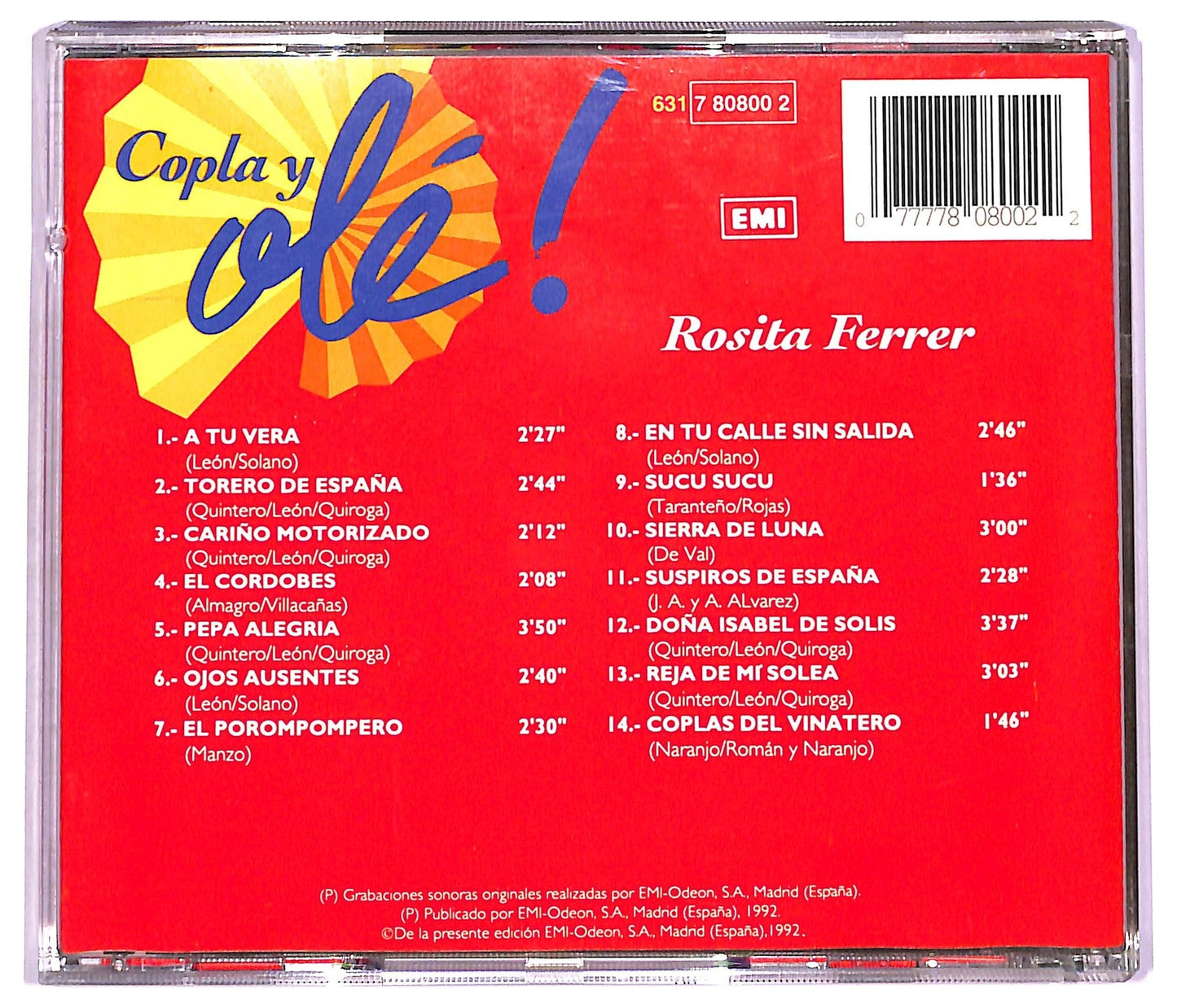 EBOND Rosita Ferrer - Copla y Ole CD CD078932