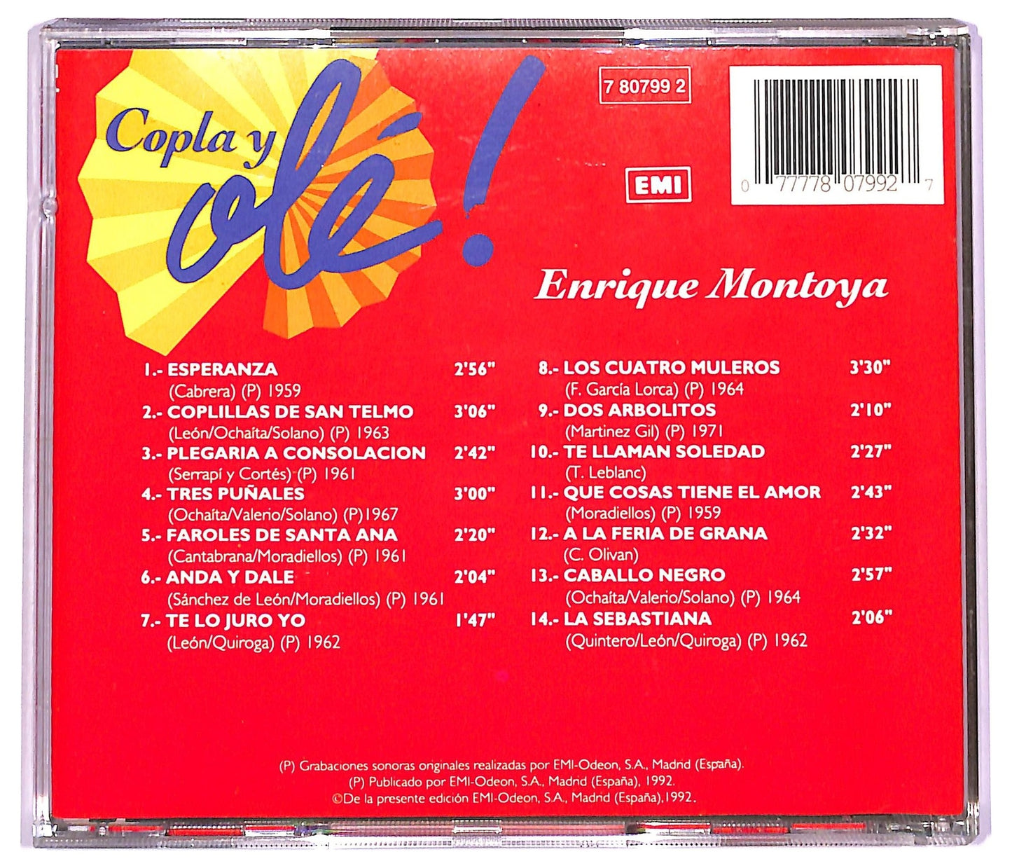 EBOND Enrique Montoya - Copla Y Ole vol.11 CD CD078933